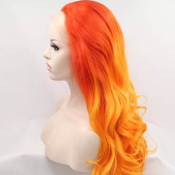 ? Can Can  26” 2 tone Orange Ombré LACE FRONT Wig
